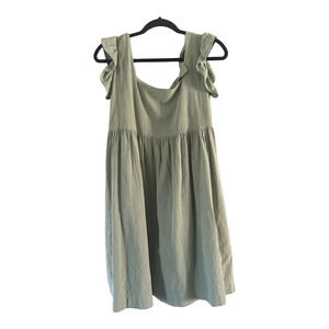 Hyfve Gauze Mini Babydoll Dress Green Size Large NWOT Sleeveless